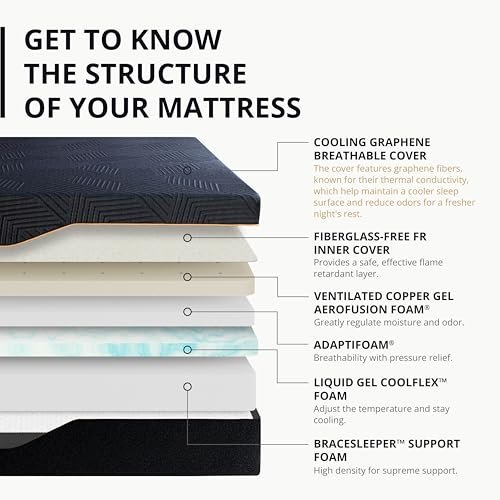EGOHOME 14 Inch California King Memory Foam Mattress for Back Pain, Cooling Copper Gel Bed in a Box, Foam Made in USA, CertiPUR-US Certified, Therapeutic Medium Firm