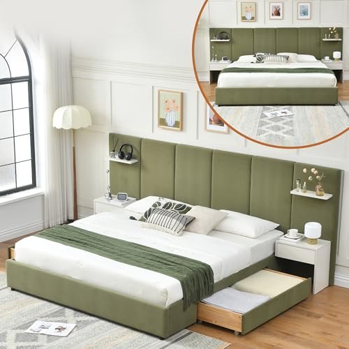 10 Best King Bed Frame with Floating Nightstands for a Modern Bedroom Oasis